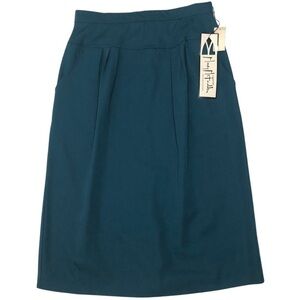 Mary McFadden Wool Blend Vintage Deadstock Midi Skirt Sz 14 NWT